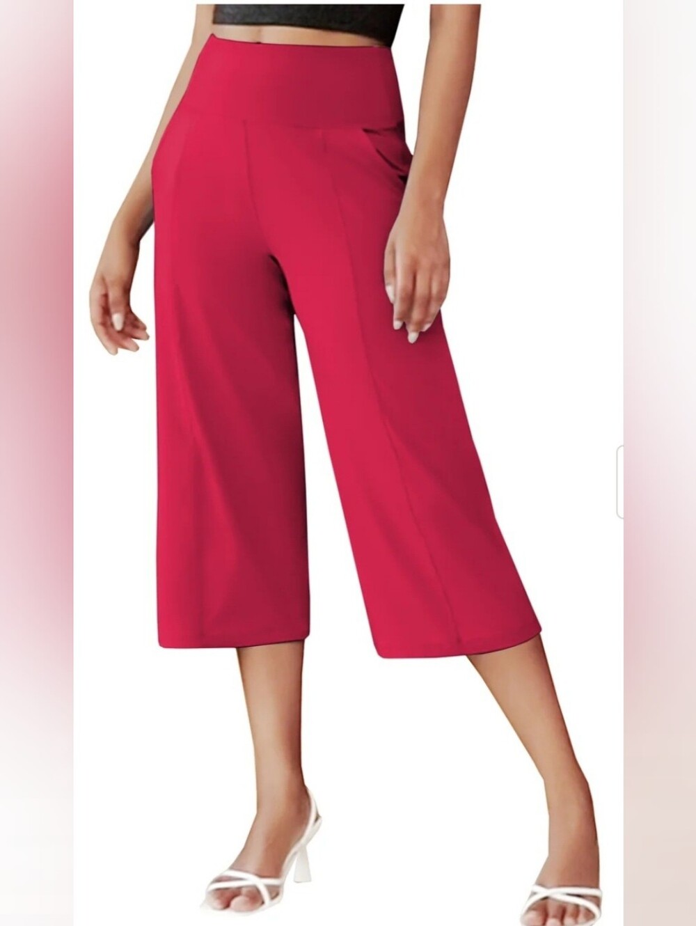 NWoT Women's High Waist 22 inch Flare Crop Capri Yoga Pants Size Medium